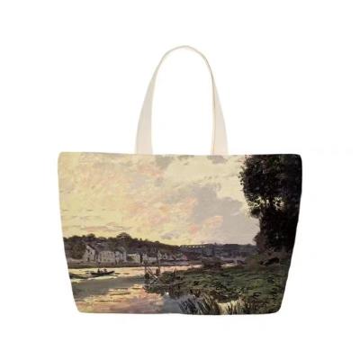 China Water Resistant Exquisite And Beautiful Tote Bags For Women Fashionable Canvas And Popular Tote Bags With Custom Printed Logo for sale