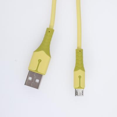 China soft & Fluctuating Good Prices 2.4A 1M Band Cord Android USB Fast Charging Micro Bulk Cable For Mobile Phone for sale