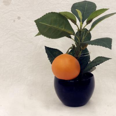 China Potted Artificial Orange Tree Plantas Artificiales Home Tabletop Indoor Faux Orange Decorations.Gifts.For Fruit Plants For Decoration for sale