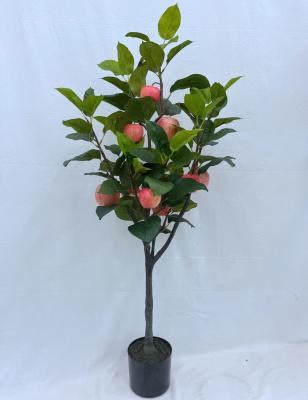 China Bonsai Cheap Indoor Ornamental Plastic Home Table Decorative Artificial Fruit Plant Decorations.Gifts.For Artificial Apple Tree for sale