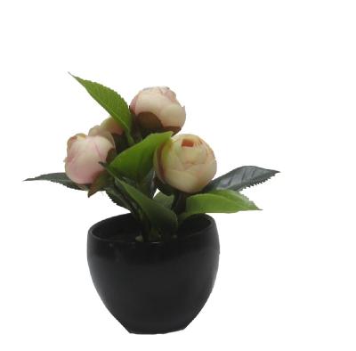 China High Quality Indoor Plant Home Table Artificial Tree Decorations.Gifts.For Home Ministry Decoration Rose Plant Tree Camellia Flower Artificial Tree for sale