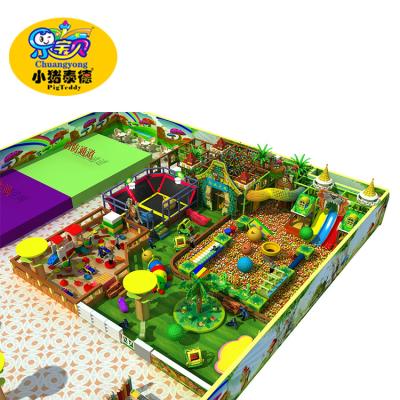 China Preschool Kids Indoor Playground Equipment PVC Foam Wooden Material for sale