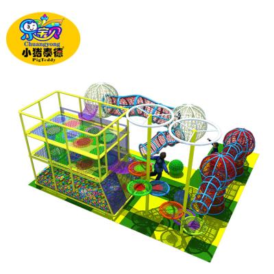 China Amusement Park Rainbow Net Outdoor Obstacle Course Equipment For Kids for sale