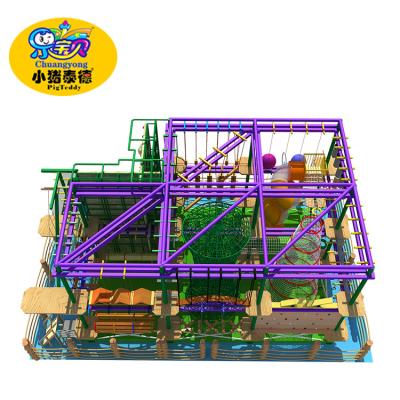 China Kids Jungle Gym Indoor Obstacle Course Equipment Commercial High Strength Frame for sale