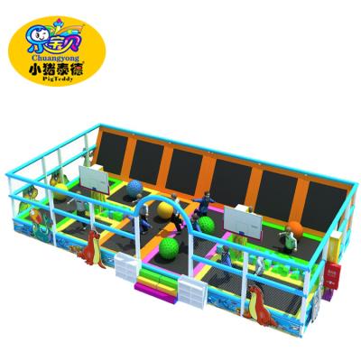 China Children Bounce Indoor Trampoline , Rectangular Kids Giant Trampoline Park for sale