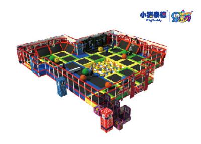 China Big Indoor Jump Trampoline Park Square For Amusement Fire Resistance for sale