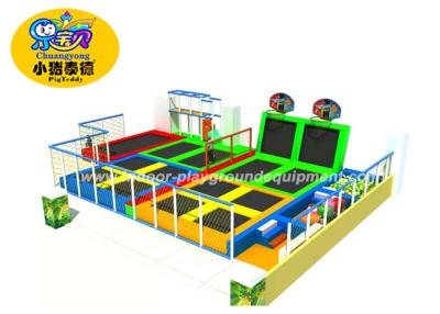 China Soft Indoor Jumping Trampoline Parks With Many Games For Fitness for sale