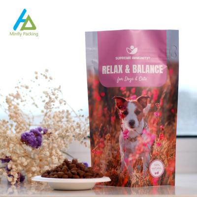 China Minfly Digital Printing Anti-Static Anti-Static Anti-Static Logo Stand Zipper Cat Dog Pet Food Packaging Bag Custom Plastic Smell Proof Reusable Laminated Mylar for sale