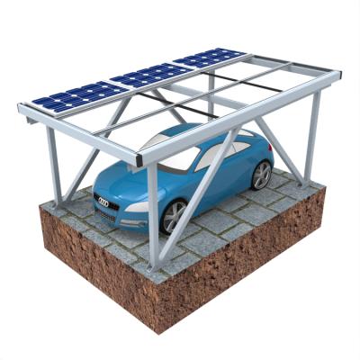 China Aluminum Alloy Solar Carport System Support Structure Aluminum Waterproof Solar PV Parking Lot for sale