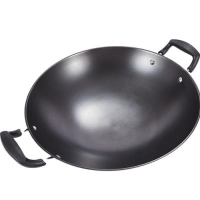 China Sustainable Two Ears Wok Non Stick Outdoor Wok Wok Kitchen for sale