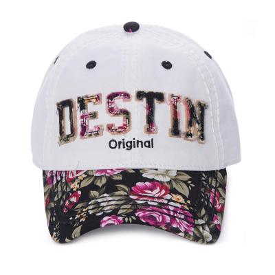 China Designer Luxury Custom Logo Embroidery Flower Running Hat Private Label COMMON Baseball Cap for sale