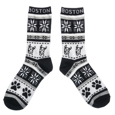 China Breathable Factory Direct Popular Custom Cute Dog Pattern Socks Men's Unisex Socks Crew Socks for sale