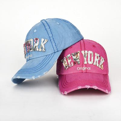 China Custom Logo Caps Embroidered Women Hat COMMON sports 6 panel bulk wholesale luxury baseball cap for sale