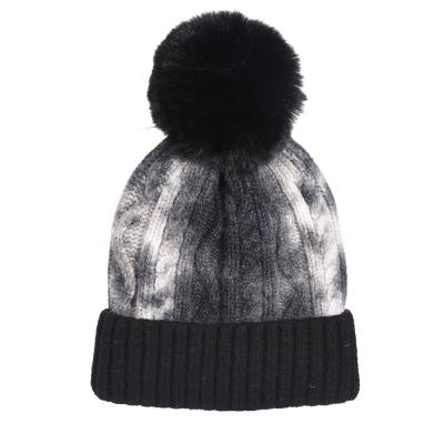 China Fashion JOINT hat knitting knitted ski hats dye tying winter hats for adults and children for sale