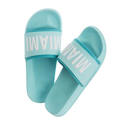 China High Quality Breathable Summer Women's Custom Made Indoor Slippers Logo Flat Ladies Slides Sandals Miami for sale