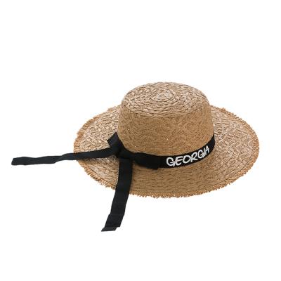 China Women Wide Straw Hats Summer Brim Sun Customizable Protective Image Designer Popular Styles for sale