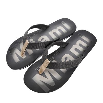 China Custom Made Breathable Unisex Summer Style Beach Slippers Flip Flops OEM Solid Color Printed Men Flip Flops for sale