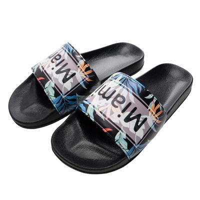 China High Quality Breathable Black Summer Men's Unisex Women's Prices Printing Logo Slides Slippers Footwear Custom Made for sale