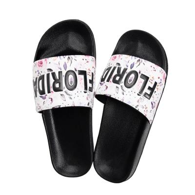 China Hot Breathable Women Flip Flops With Letter Wholesale Logo Flat Women Flip Flops Custom Made Summer Sales for sale