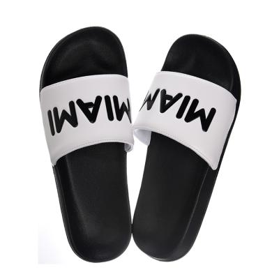 China PVC Slide Sandal Black Breathable Eva Mens Slide Sandal Custom Logo Slide Custom Slippers Men Women Slippers for sale