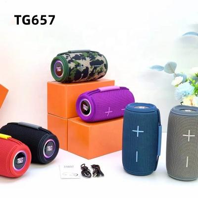 China Video Call New Bluetooth speaker TG657 outdoor portable TWS wireless motion cylindrical RGB light portable subwoofer Bluetooth speaker for sale