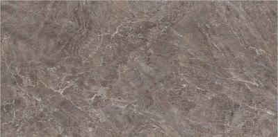 China Bathroom Porcelain Floor Tile , Non Slip Marble Tile Polished Surface Brown Color for sale