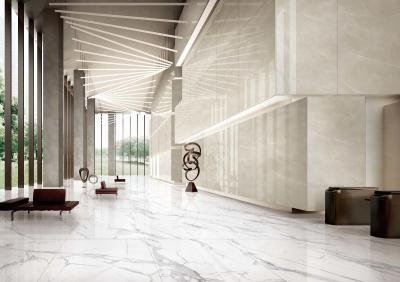 China Tv Background Ceramic 1200x2400mm Marble Look Porcelain Tile for sale