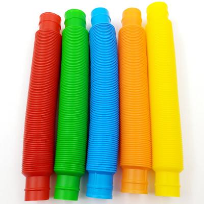 China Colorful Amazon Tube Noise Tubes Mini Fidget Tubes Toy Telescopic Chill Toys Corrugated Pipe Educational Magic Toys For Stress for sale