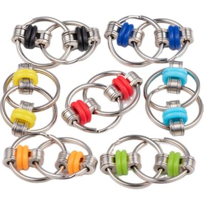 China Widely Used Magnetic Ring Spinner Stainless Steel Bike Chain Toys Bike Chains Stirring Person Toy For Anxiety Relief Stress Adhd for sale