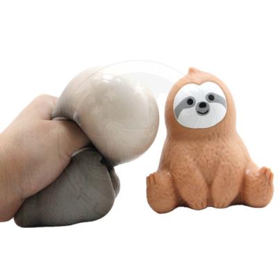 China Hot Selling Cute Worry Relife Straining TPR Squishy Sloth Jelly Mesh Water Beads Ball Squeeze Toy Animal Sloth Toy for sale