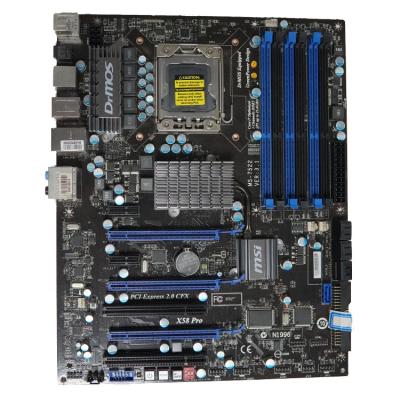 China New desktop high quality X58 pro for msi with LGA 1366 ddr3 for computer motherboard for sale