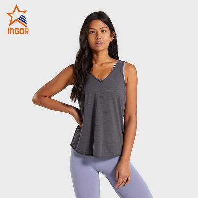 China Antibacterial Women's Gym Tops Active Use Yoga Sportswear Wholesale Tank Tops For Women for sale