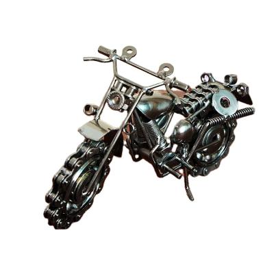 China Factory Direct Selling Metal Crafts Antique Model Harley Chain Motorcycle Model Handmade for Promotion Gifts for sale