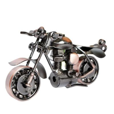 China Factory Direct Selling Simulation Harley Motorcycle Model 10 Designs Iron Crafts Antique Handmade Diecast For Home Decoration for sale