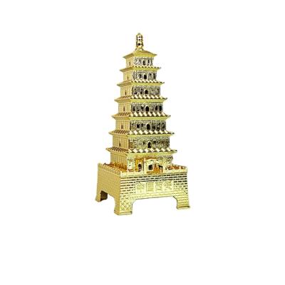 China China China Tour Souvenir Metal Opens Chinese Fengshui Xi'an Dayan Tower Model For Home Ministry Decoration for sale