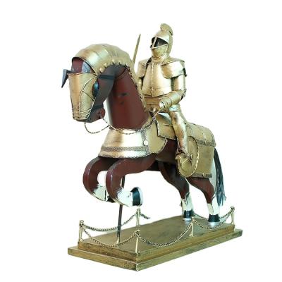 China Ancient Europe Roman Knights Metal Miniatures Handmade Ancient Metal Knights Model for sale