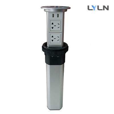 Chine Socket de table rétractable à moteur anti-collision avec chargeur sans fil à vendre