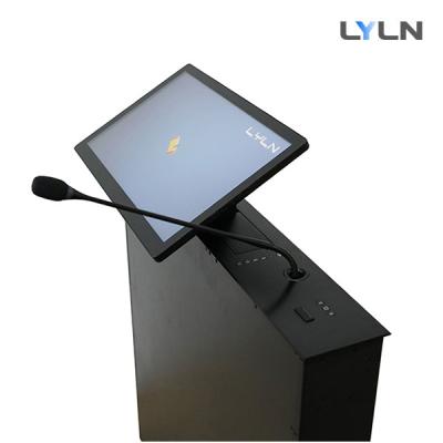 Cina Motorized Retractable Screen with Built-In Foldable Function Integrated With Gooseneck Microphone in vendita