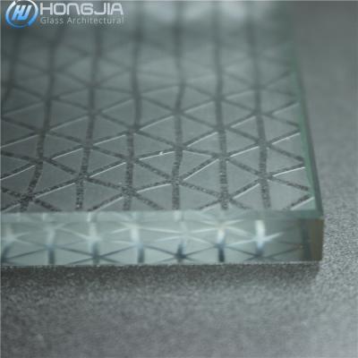 China Good Modern Design Toughened Acid Etching Glass For Decor for sale