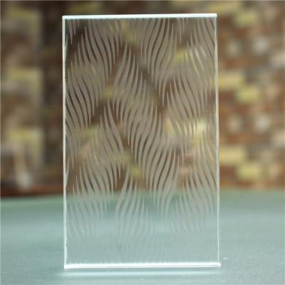 China Modern glass partition 8mm 5mm thicknesss frosted pattern glass use in hotel for sale