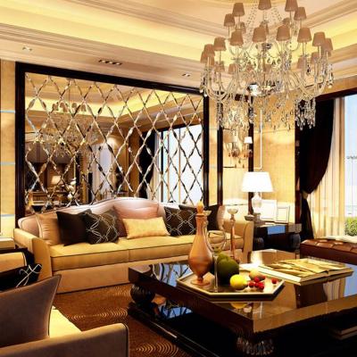 China Contemporary decorative wall glass mirror for sale for living room hotel DIY decoration for sale