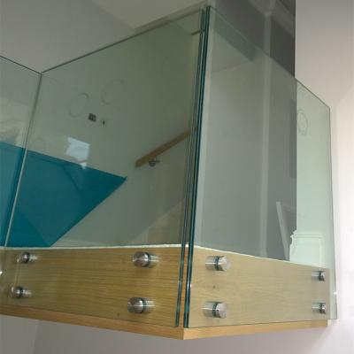 China Contemporary Tempered Glass 6+6 Laminated Glass Balustrade Frameless Balcony Railing For Hotels And Home for sale