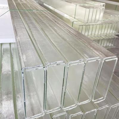 China Contemporary High Quality U Patterned Tempering Channel Glass Walls For Hotel Office Decoration Glass for sale