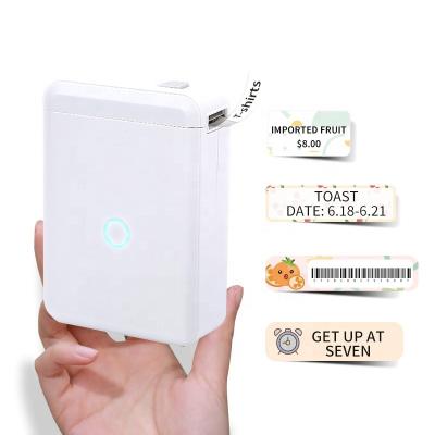 China Blue Tooth Smart Mini Portable Thermal Label Printer Small Township 12mm Pocket Mobile Phone Wireless Inkless Handheld Card Sticker for sale