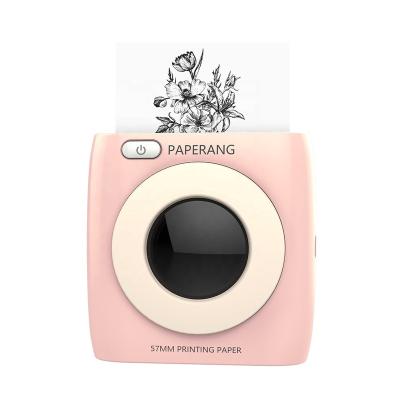 China Mini Portable Thermal Pocket BT Small Mobile Phone Card Wireless Black and White Label Photo Printer Handheld Photo Printer for sale