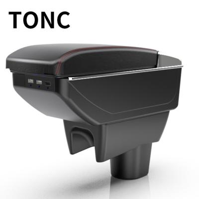 China TONC Storage Box for Mahindra e2o plus Armrest High Quality Adjustable Center Black Auto Seat Console with Cup Holder Auto Accessories for sale