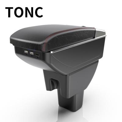 China TONC Storage Box For Honda Brio 2018 Car Center Console Multifunctional Box Adjustable Seat Armrest Storage Box With Cup Holder And USB for sale