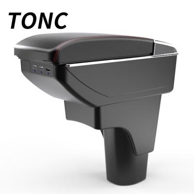 China TONC Storage Box For DATSUN GO Multifunctional Black Adjustable Console Seat Armrest Car Organizer With Cup Holder Car Interior Parts for sale