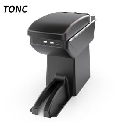 China TONC Leather Armrest Support Arm For Datsun MI-DO ON-DO High Quality Car Seat Armrest Black Center Console Storage Compartment With USB for sale