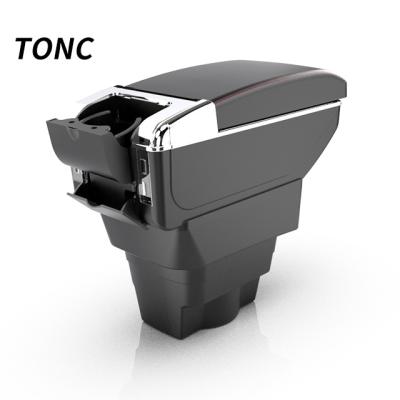 China TONC Storage Box For Opel Astra 2012 Car Armrest Box Black Center Console Storage Box With Water Cup Holder Car Interior Parts for sale